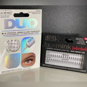 DUO Crystal Gems Eye Face Accents & Ardell Individual Faux Mink Lashes